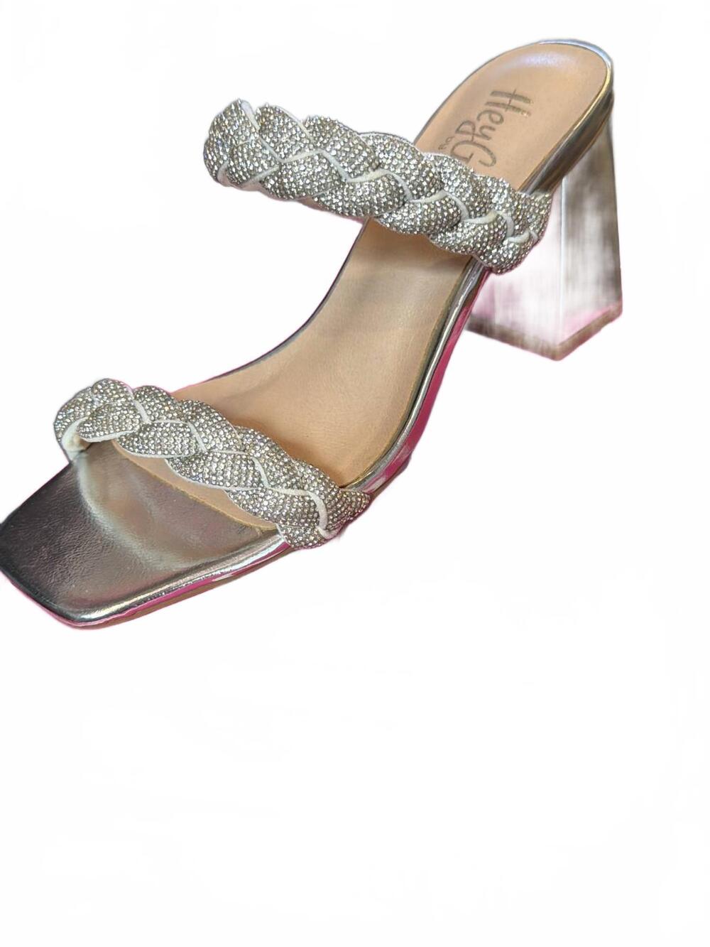 NEW CORKYS FOOTWEAR women's french kiss sandals in silver crystal